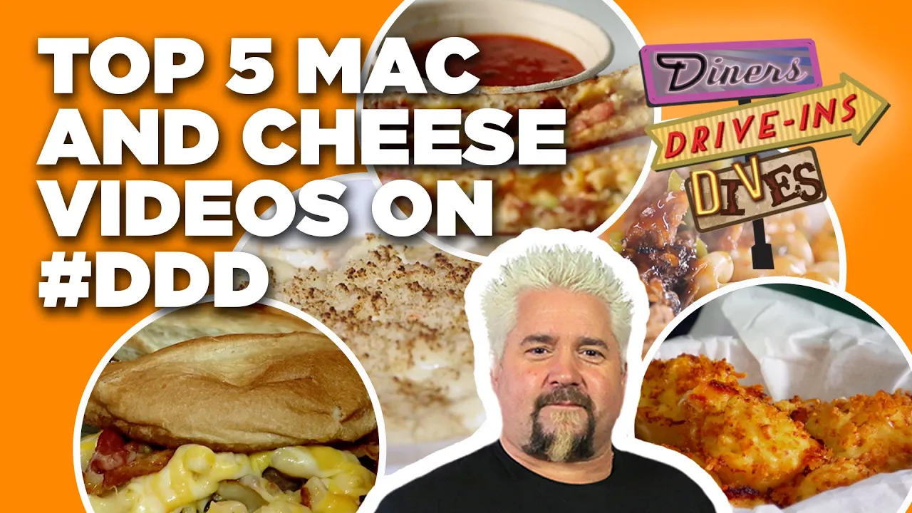 5 CRAZIEST #DDD Mac and Cheese Videos with Guy Fieri   Diners, Drive-Ins, and Dives   Food Network