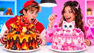 ¡DESAFÍO DE COMIDA DE UN SOLO COLOR! 🌈🍔 ¡24 HORAS COMIENDO SOLO UN COLOR!