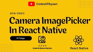 How to upload Image from Camera in React Native Code in Description