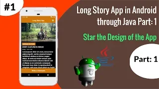 How to create Long Story App in a Android Studio for Absolute Beginners Part 1 By Using Java