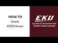 Checking KFETS Hours
