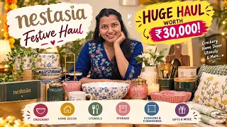  HUGE NESTASIA FESTIVE HAUL 🛍️😍 | Shopping Worth ₹30,000! 🏡💖