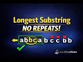 Longest Substring Without Repeating Characters Sliding Window Algorithm Explained Java DSA Interview