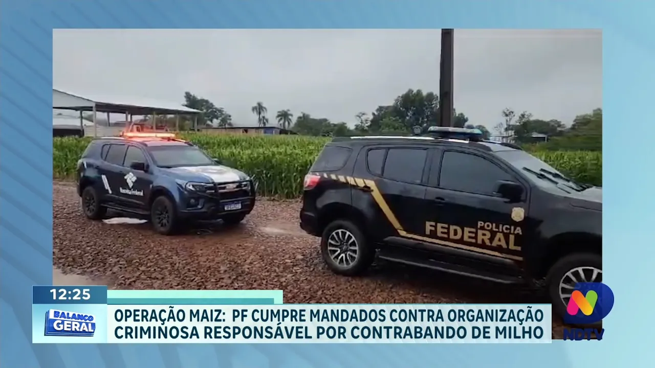 Polícia Federal cumpre mandados contra organização criminosa responsável por contrabando de milho