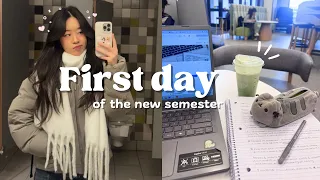 First day of school spring semester new classes first year Binghamton University