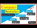 Keyboard shortcut to Minimize - Maximize and Restore Down Windows Computer Shortcut Keys