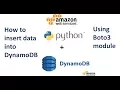 How to Insert Data in DynamoDB using Python and Boto3