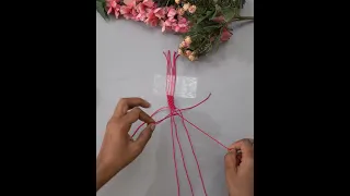 Handmade Bracelet with macrame threads