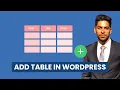 How to Create a Table in WordPress Posts Pages