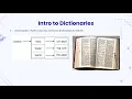 Python - Intro to Dictionaries