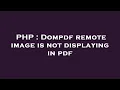 PHP Dompdf remote image is not displaying in pdf