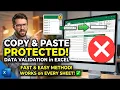 Prevent Copy and Paste in Excel Data Validation l Stop People From Breaking Your Excel