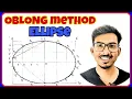 Draw ellipse by Oblong method in engineering drawing conic sections ellipse rectangle method