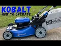 How to operate Kobalt 24v max lawn mower