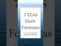 TEAS 7 Math Formulas