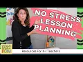 Simple Template For Easy Lesson Planning - Teaching Kindergarten and First-Grade