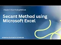 Secant Method Using Microsoft Excel - Lobaton