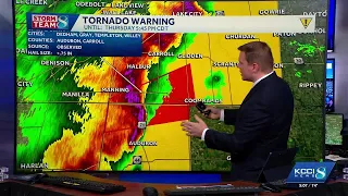 Live weather coverage Tornado warning in western Iowa