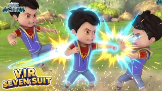 Vir The Robot Boy | Robo Vir ke Duplicate | Vir Seven Suit Compilation Wow Action