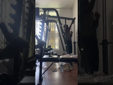 Installing gym equipment for a client | Building in Ghana #interiordesign