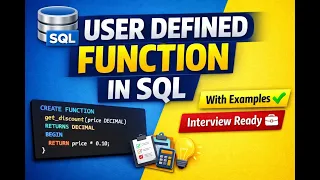 User Defined Function in SQL Scalar Table-Valued Functions