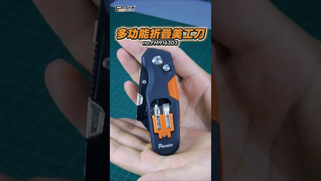 6-in-1 Stainless Steel Multifunctional Utility Knife Beautiful Black Heavy Duty Utility Knife (FM916418S)