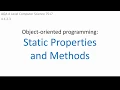 Static Properties and Methods - OOP VB NET