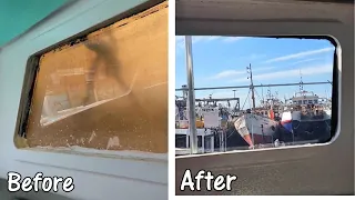 REPLACING BOAT WINDOWS!  | YACHT REBUILD WEEK 46