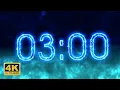 3 Minutes Countdown Timer - Electric 4K