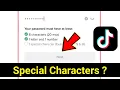 tiktok password letters numbers and special characters