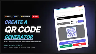 Build a QR Code Generator with HTML CSS JavaScript Beginner Tutorial