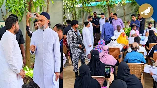 Asaduddin Owaisi visits SIR hearing centre at Rose function hall in Golconda