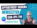 Canva Website Design With Newsletter And Appointment Booking Sign Up Forms