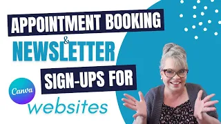Canva Website Design With Newsletter And Appointment Booking Sign Up Forms