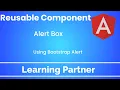 Reusable Alert box component angular angular tutorial angular tutorial for beginners