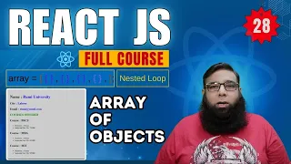 React JS Tutorial Render Array of Objects Nested Loops Explained Simply