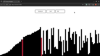 Bubble Sort algorithm sorting visualizer in js no lib