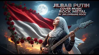 jilbab putih cover music rock metal 