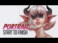 Portrait Painting with FULL Commentary DTIYS
