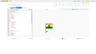 Draw a Flag using Python Turtle and Trinket Python Turtle Drawing