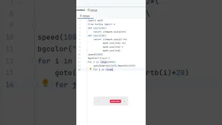 Heart Shape Pattern Turtle Graphics Design using Python