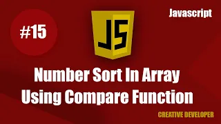 Number sort array using compare function Compare function Javascript Javascript Course