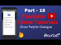 Youtube clone - Show Palylist Dialogue in android studio Andra developer