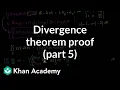 Divergence theorem proof part 5 Divergence theorem Multivariable Calculus Khan Academy