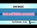 Auto and Delete commands GW Basic Tutorial 5