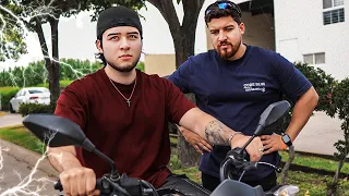 saúl manejó motocicleta estándar por primera vez