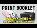 How to Print Booklet Style Microsoft Word Adobe Reader Tutorial