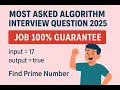 Check Prime Number in JavaScript Most Asked Interview Question 2025