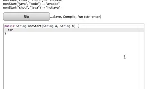 Java CodingBat String-1 nonStart