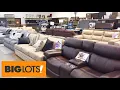 BIG LOTS SOFAS COUCHES SECTIONALS CONSOLES HOME FURNITURE SHOP WITH ME SHOPPING STORE WALK THROUGH